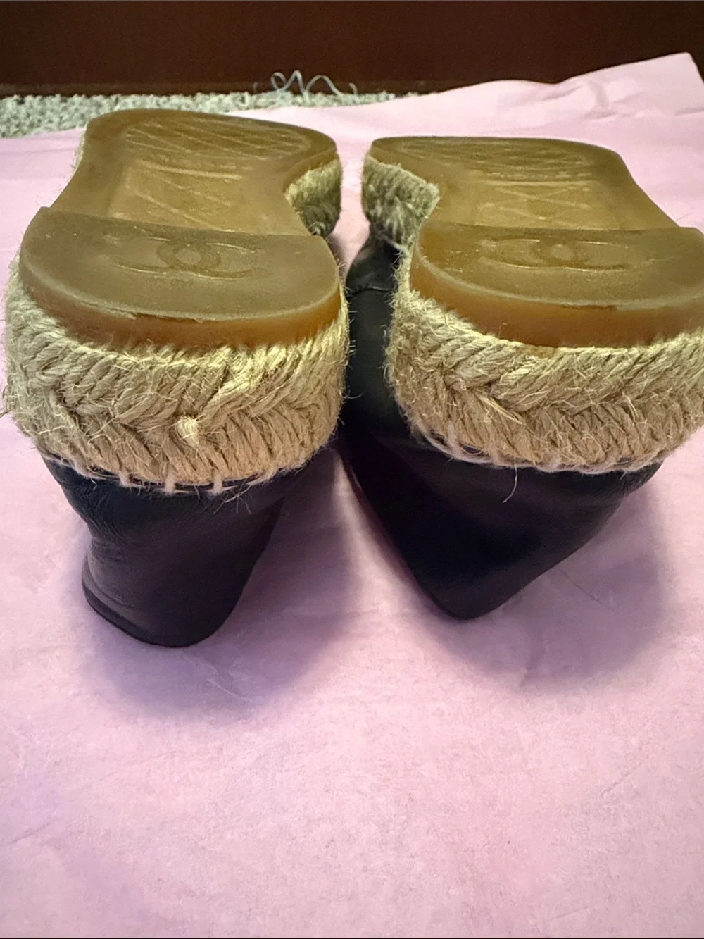 CHANEL SZ 36 Lambskin Espadrilles Black! Stunning, no signs of wear, excellent